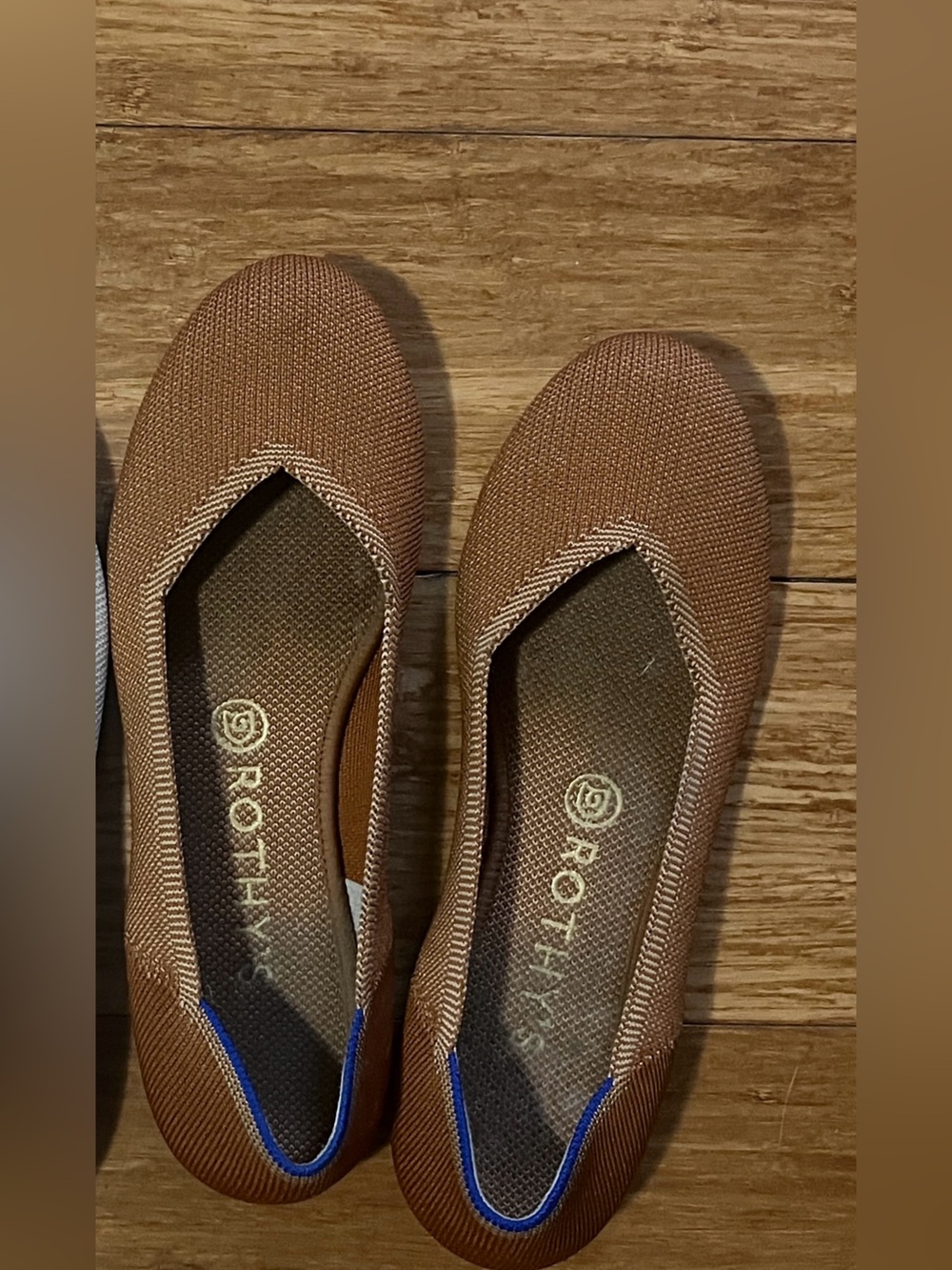 Rothy's Copper Brown Woven Almond-Toe Flats
